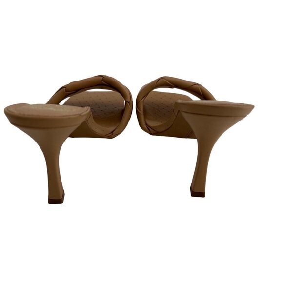 Vince Camuto Brelanie Sandals Slides Tan Size 8M  Leather 3 1/2 - Picture 5 of 9